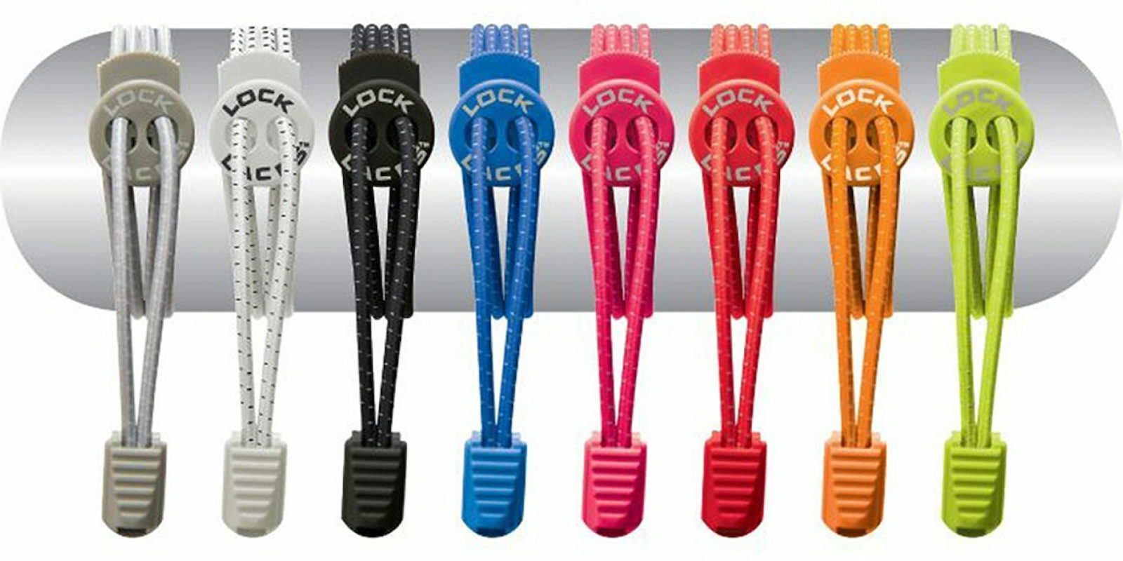 Lock Laces Reflective Storm Gray