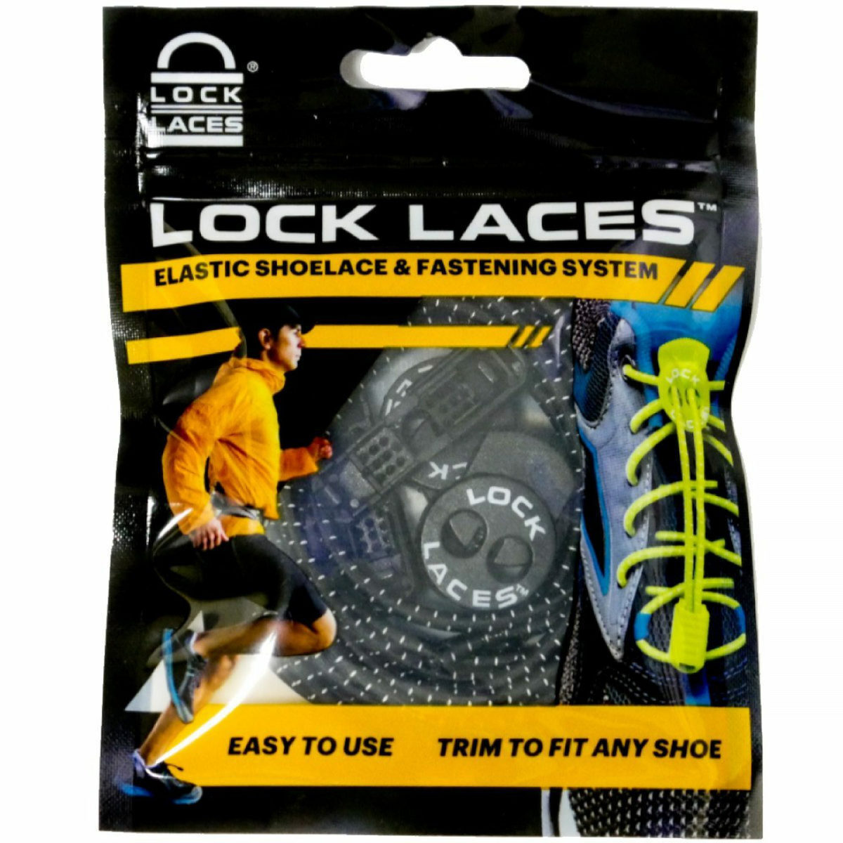 Lock Laces Reflective Storm Gray