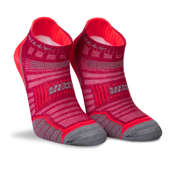Hilly Women's Twin Skin Socklet Magenta/Grey Marl