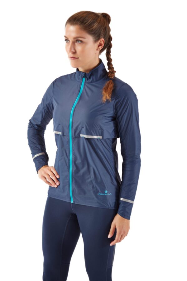 Ronhill Women's Tech Tornado Jacket Deep Navy Spa Green - Image 3