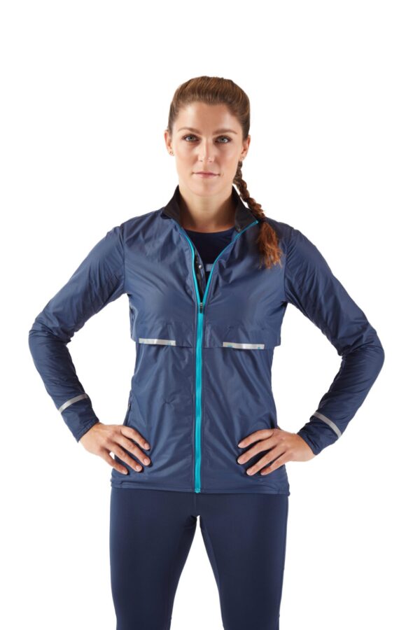 Ronhill Women's Tech Tornado Jacket Deep Navy Spa Green - Image 5