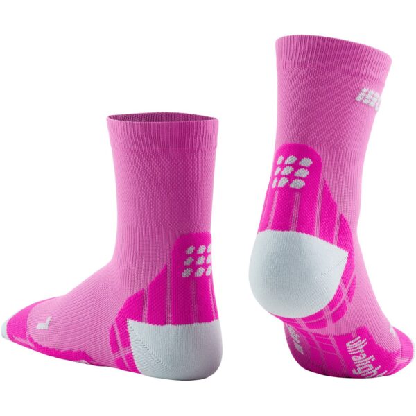 Cep Ultralight Short Socks Women Electric Pink / Light Grey - Image 6