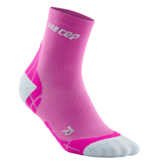 Cep Ultralight Short Socks Women Electric Pink / Light Grey
