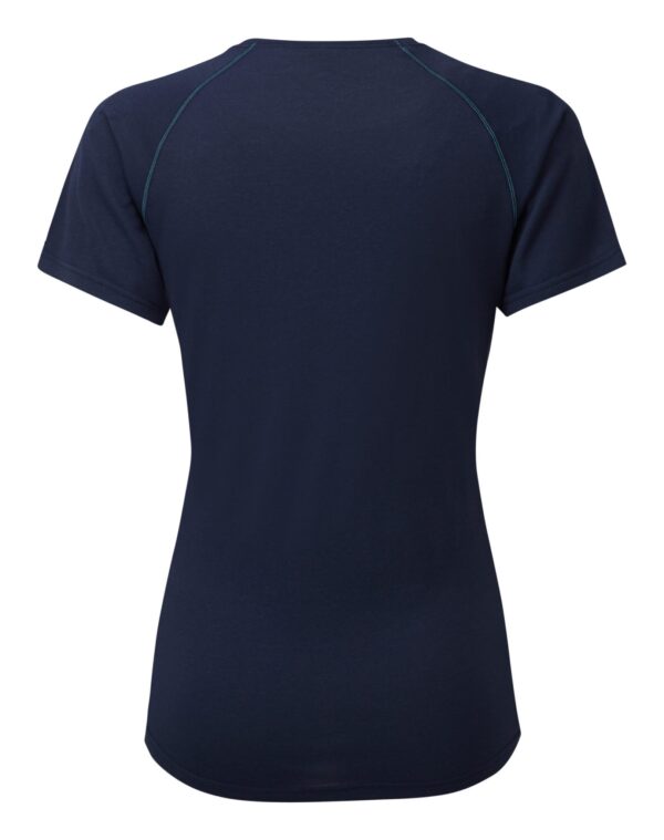 Ronhill Women's Core S/S Tee Deep Navy Marl /Spagreen - Image 2