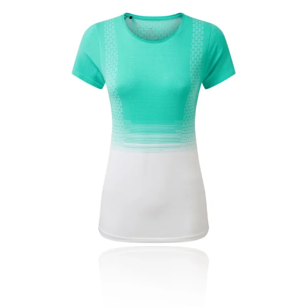 Ronhill Women's Tech Marathon S/S Tee Green /Bright White