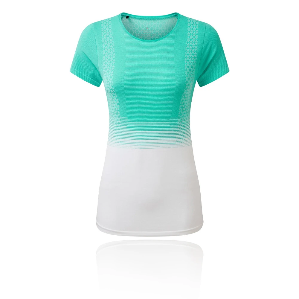 Ronhill Women's Tech Marathon S/S Tee Green /Bright White