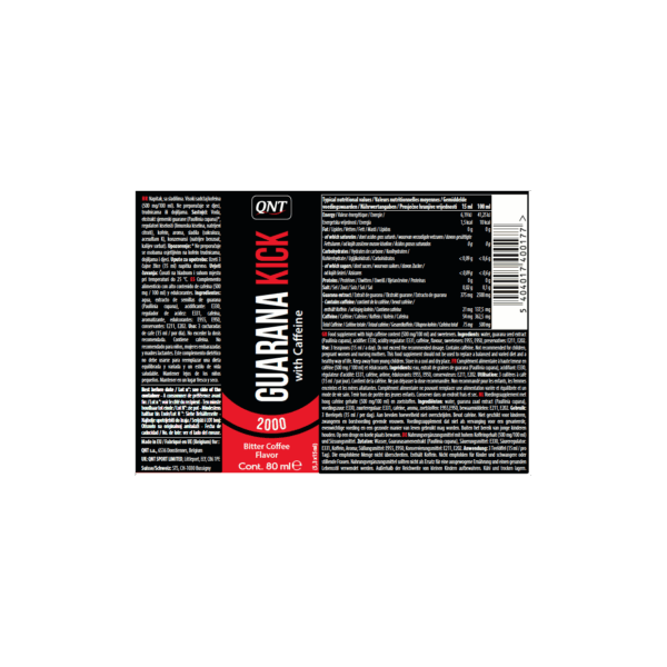 QNT Guarana Kick 2000 Bitter Coffee 80ml - Image 2