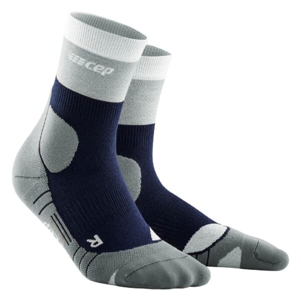 Cep Hiking Light Merino Μάλλινες κάλτσες Mid Cut Socks Women Marine Blue / Grey