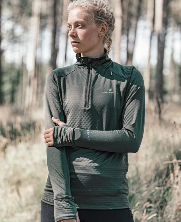 Ronhill Women's Tech Prism μπλούζες μανίκι - τρέξιμο ρούχα κολάν μπλούζες - εσωθερμική μπλούζα - γάντια - σκουφάκια - μακρύ κολάν τρέξιμο