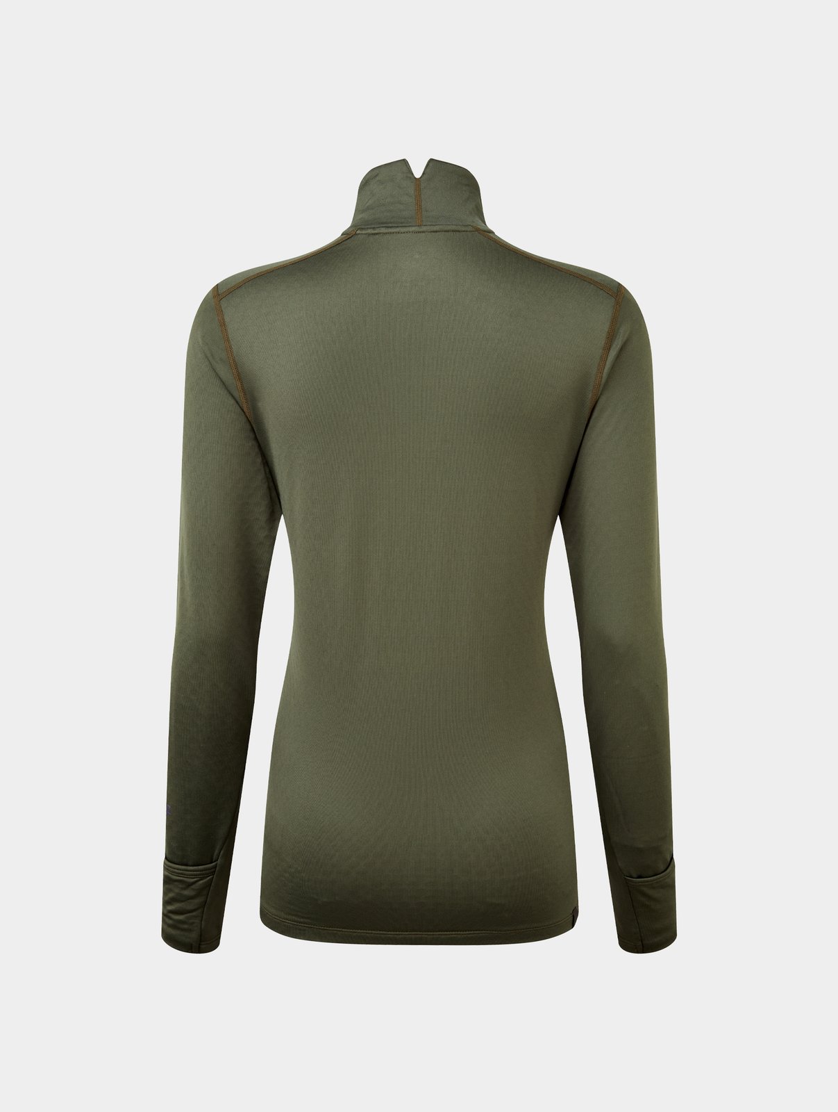 Ronhill Women's Tech Prism 1/2 Zip Tee Khaki/Citrus