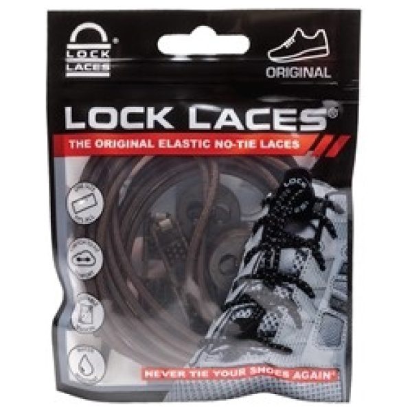 Lock Laces Original Brown - ΚΟΡΔΟΝΙΑ Lock Laces®- Greece - Lock laces thessaloniki - athina - performance LOCK LACES - Black Solid