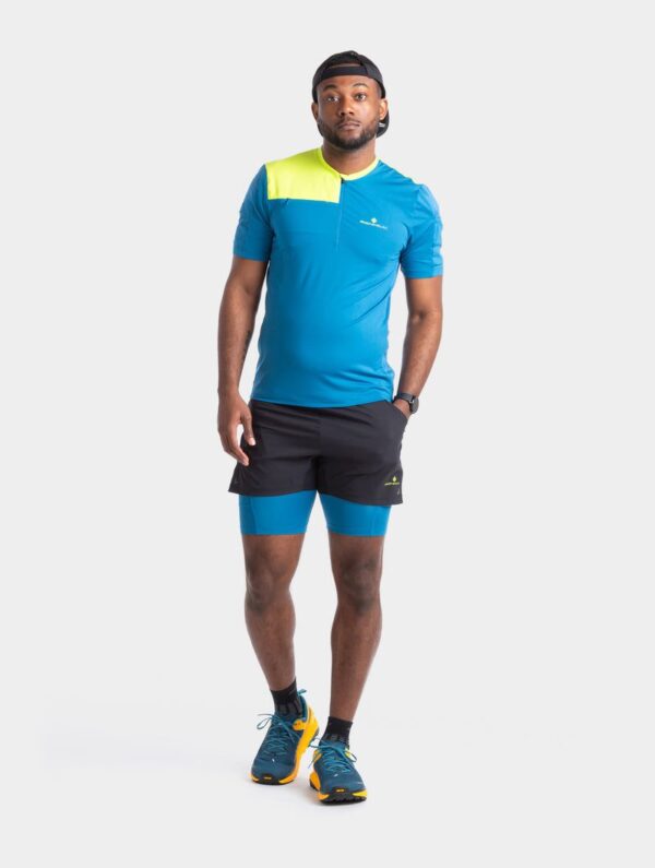 RONHILL Ανδρικό Tech Ultra 1/2 Zip Μπλουζάκι Μπλε - Image 4