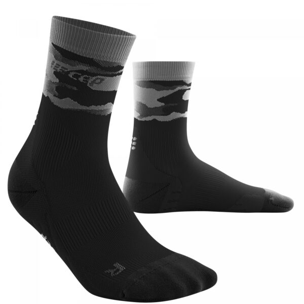 Ανδρικές Κάλτσες - Cep Camocloud Mid Cut Socks Men Black / Grey