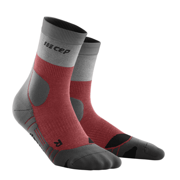 Ανδρικές Κάλτσες CEP hiking light merino mid-cut socks*, berry/grey - Image 2