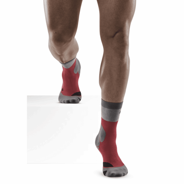 Ανδρικές Κάλτσες CEP hiking light merino mid-cut socks*, berry/grey
