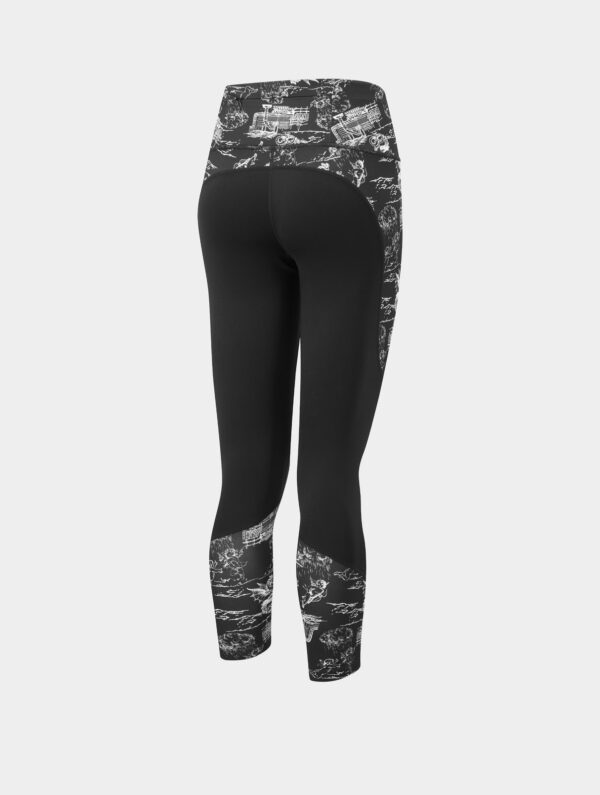 Γυναικείο Κολάν Κάπρι Wmn's Life Satori Crop Tight Black/Mono Baroque - Image 2