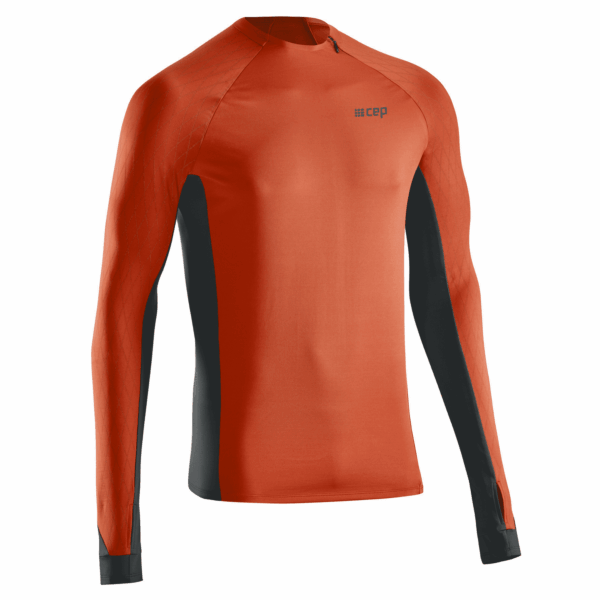 CEP cold weather shirt, LS, dark orange/black