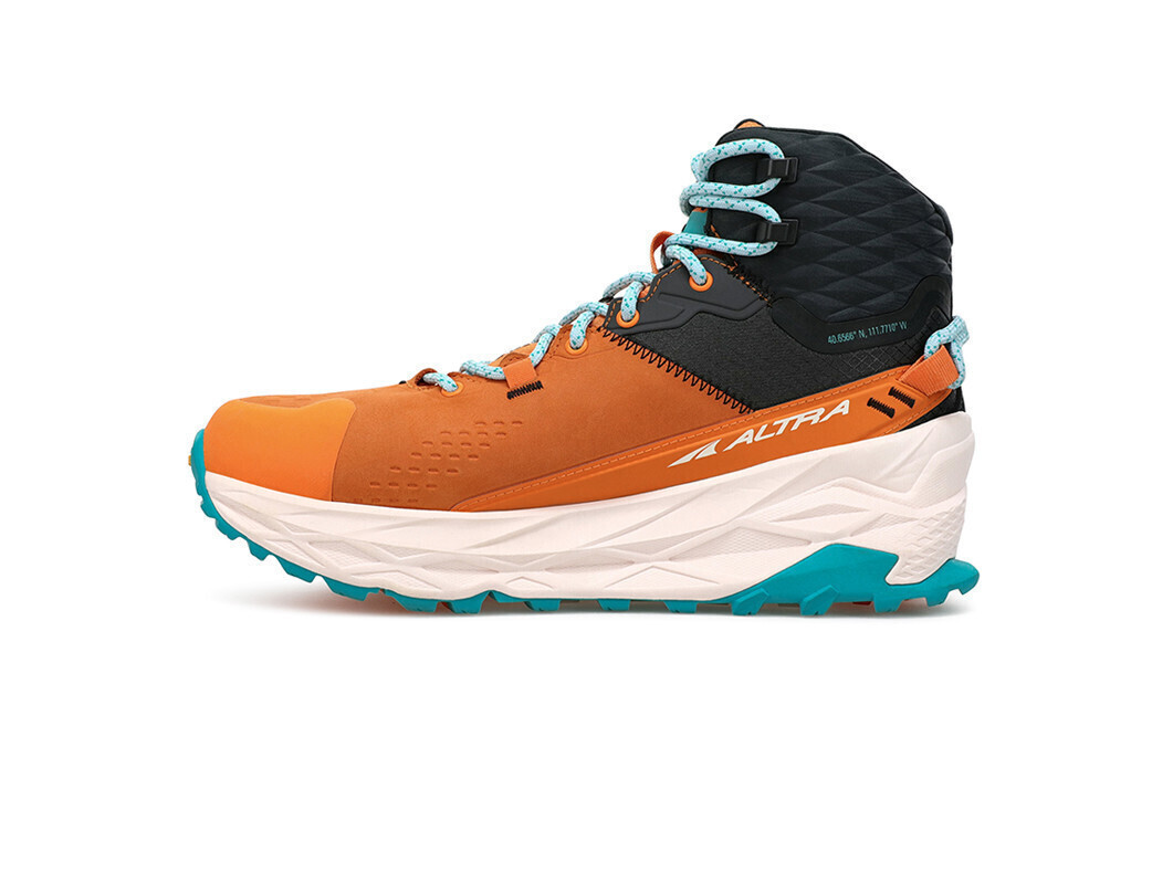 Women's Waterproofs Ankle Boots - W OLYMPUS 5 HIKE MID GTX GREY ORANGE