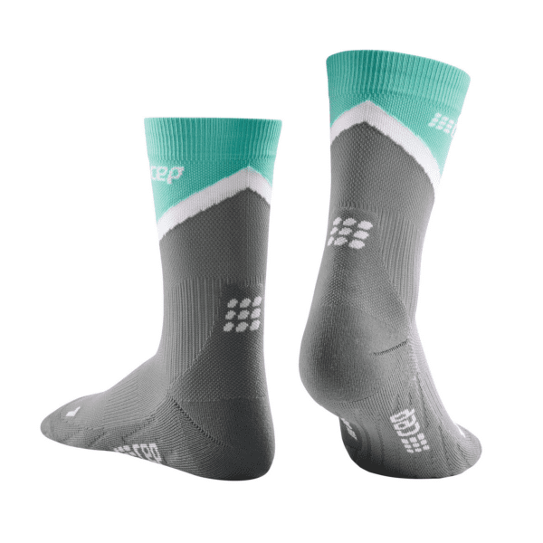 Ανδρικές Κάλτσες CEP chevron socks, mid cut, grey/ocean - Image 2