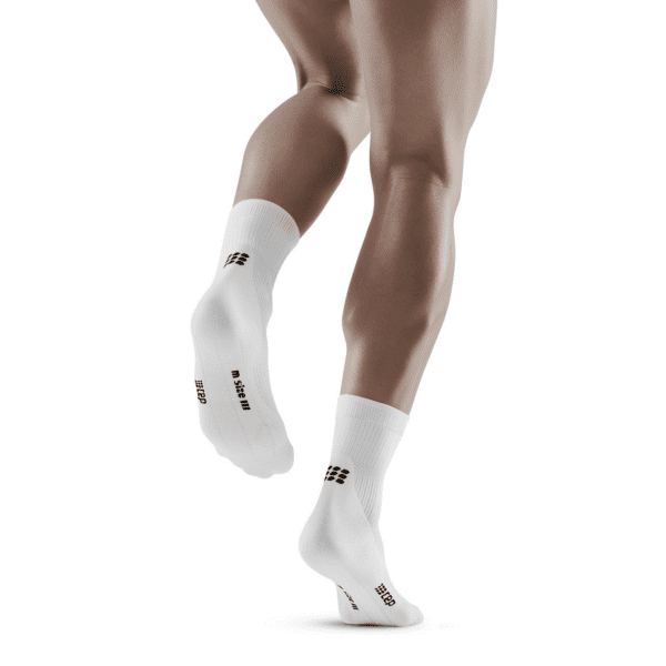 Ανδρικές Κάλτσες CEP classic all white socks, mid cut, white - Image 2