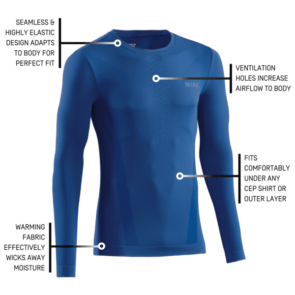 CEP cold weather base shirt, long sleeve, blue, - Image 3