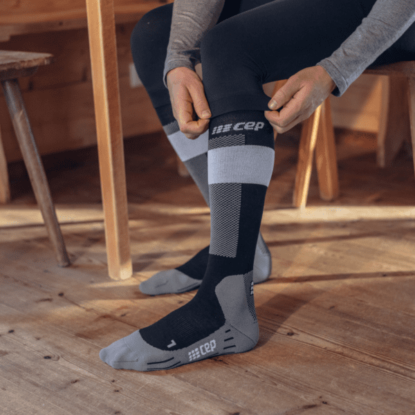 CEP merino socks, skiing, tall, v2, grey - Image 4