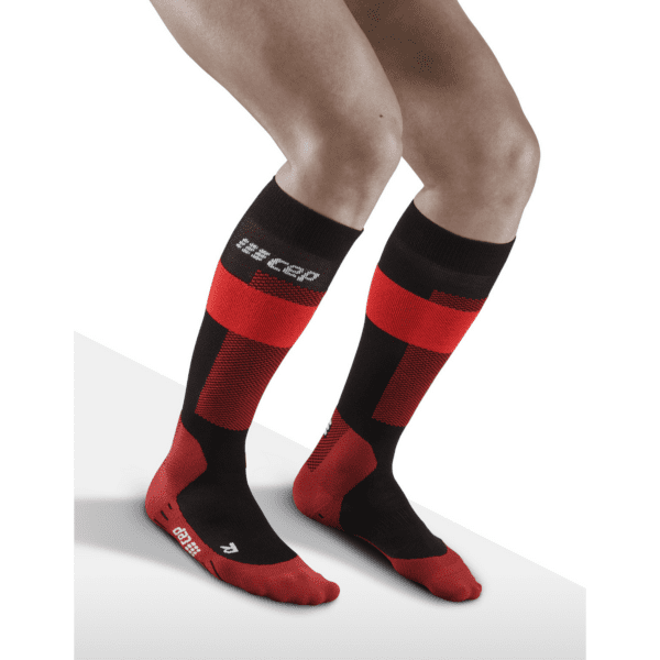 Ανδρικές Κάλτσες CEP merino socks, skiing, tall, v2, red - Image 4