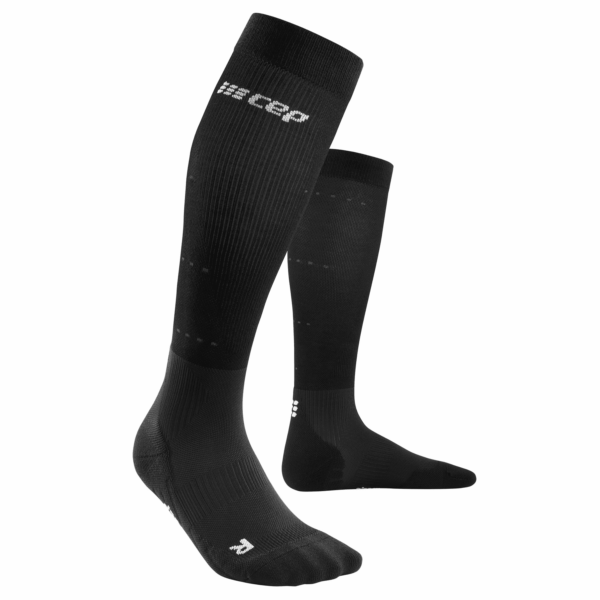 CEP infrared recovery socks, tall, black/black