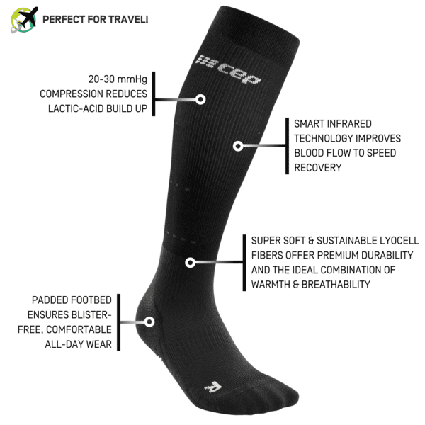 CEP infrared recovery socks, tall, black/black - Image 3