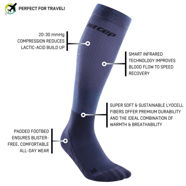 CEP infrared recovery socks, tall, blue - Image 3