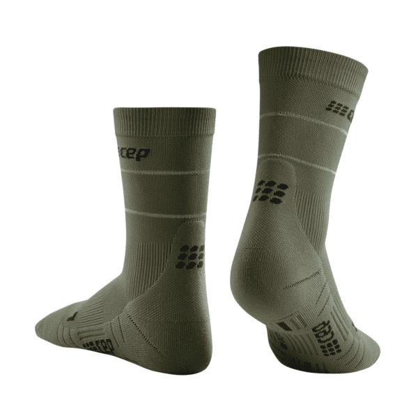 Ανδρικές Κάλτσες CEP reflective mid cut socks, dark green - Image 4