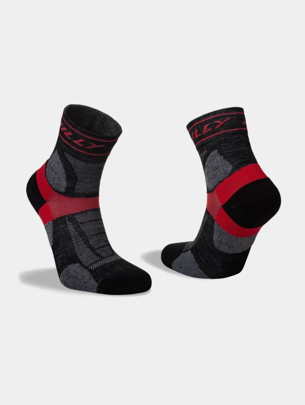 Κάλτσες για τρέξιμο - Hilly Trail Anklet Med Black/Red - Image 2