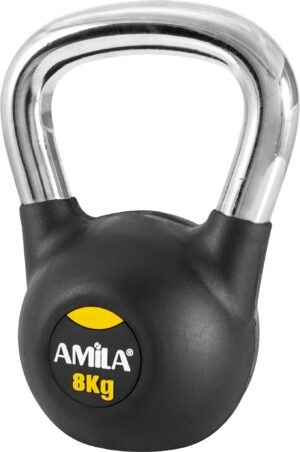 AMILA AMILA Kettlebell Rubber Cover Cr Handle 8kg 44496