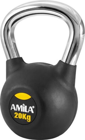 AMILA AMILA Kettlebell Rubber Cover Cr Handle 20Kg 44499