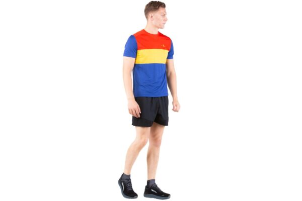 Ronhill Ανδρική Μπλούζα Men's Tech Trio S/S Tee DarkCobaltMarl/Solar - Image 5