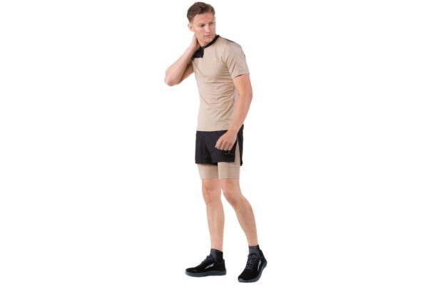 Ronhill Ανδρικό Σορτσάκι Men's Tech Ultra Twin Short Black/Latte - Image 2