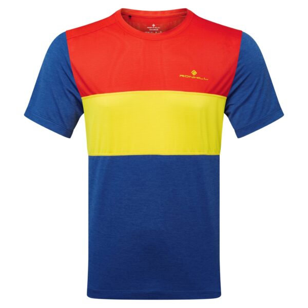 Ronhill Ανδρική Μπλούζα Men's Tech Trio S/S Tee DarkCobaltMarl/Solar - Image 2