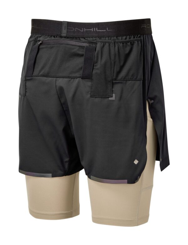 Ronhill Ανδρικό Σορτσάκι Men's Tech Ultra Twin Short Black/Latte - Image 9