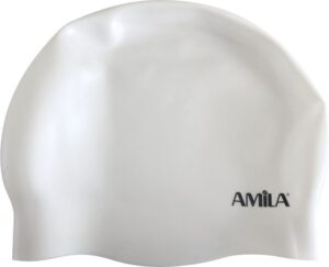 AMILA Σκουφάκι Κολύμβησης Medium Hair HQ Λευκό 47027
