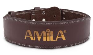 AMILA Ζώνη Άρσης Βαρών AMILA Δερμάτινη Καφέ C Quality S 94911