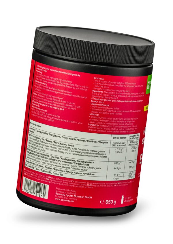 Squeezy ENERGY DRINK LEMON BCAA 650gr - Image 2