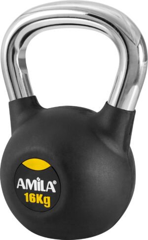 AMILA AMILA Kettlebell Rubber Cover Cr Handle 16Kg 44498