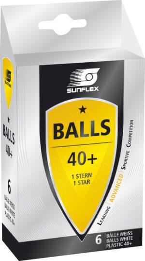 SUNFLEX Μπαλάκια Ping Pong Sunflex Advanced PVC 6 Τεμάχια 97251