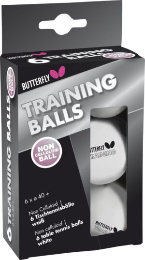 BUTTERFLY Μπαλάκια Ping Pong Butterfly Training 40+ 6 Τεμάχια Λευκά 97254