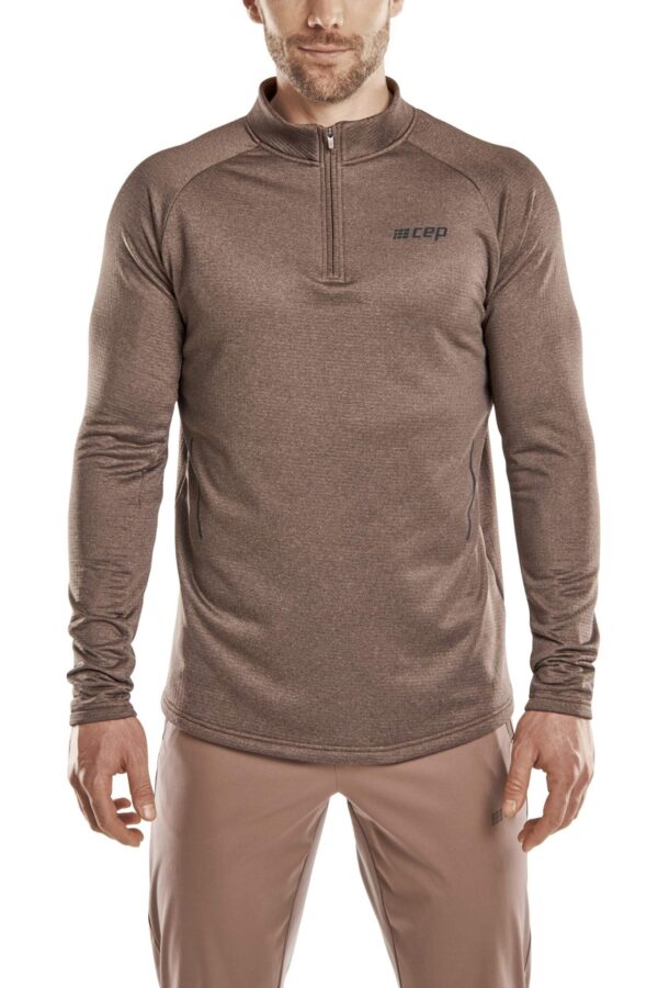 CEP cold weather zip shirt, long sleeve, brown, men