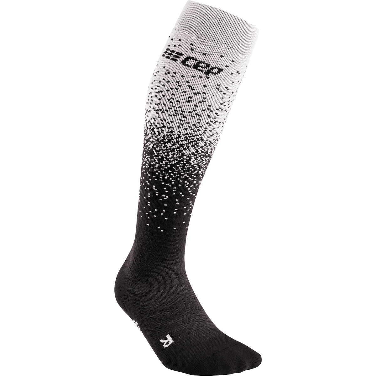 CEP Snowfall Socks Skiing, black/off white
