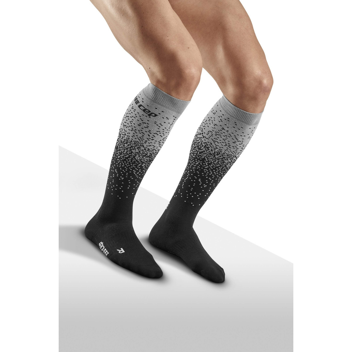 CEP Snowfall Socks Skiing, black/off white