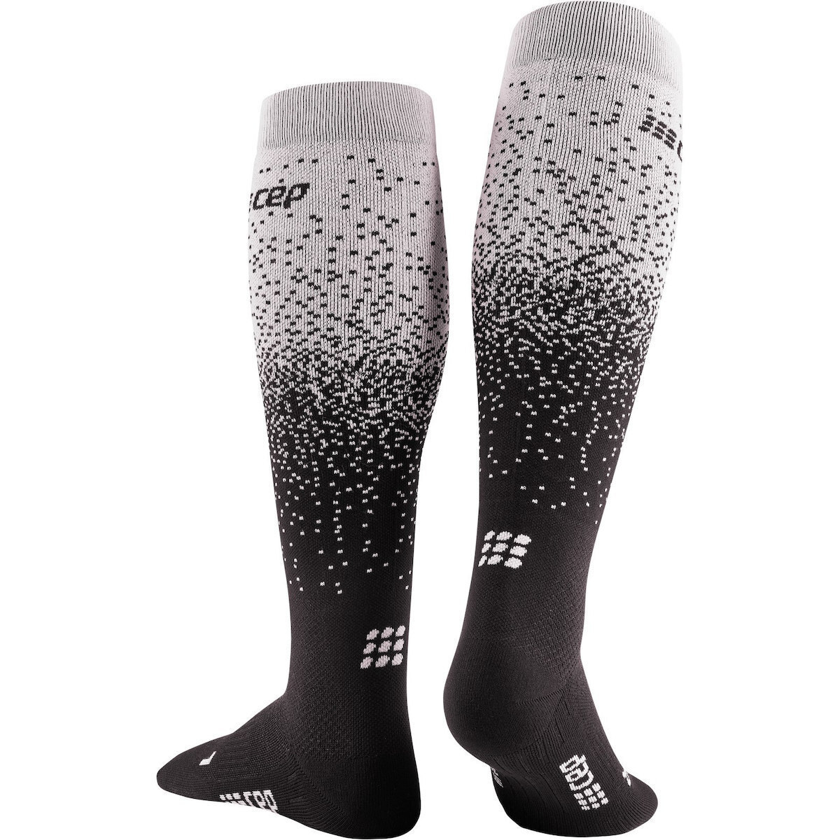 CEP Snowfall Socks Skiing, black/off white