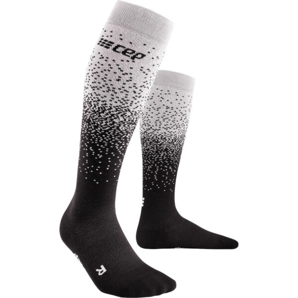 CEP Snowfall Κάλτσες Σκι, black/off white