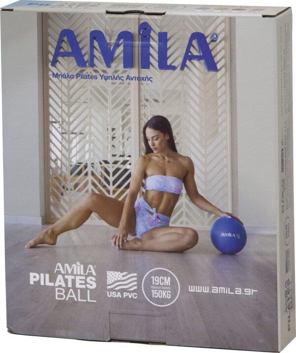 AMILA Μπάλα Γυμναστικής AMILA Pilates Ball 19 cm Μπλε 48400 - Image 2